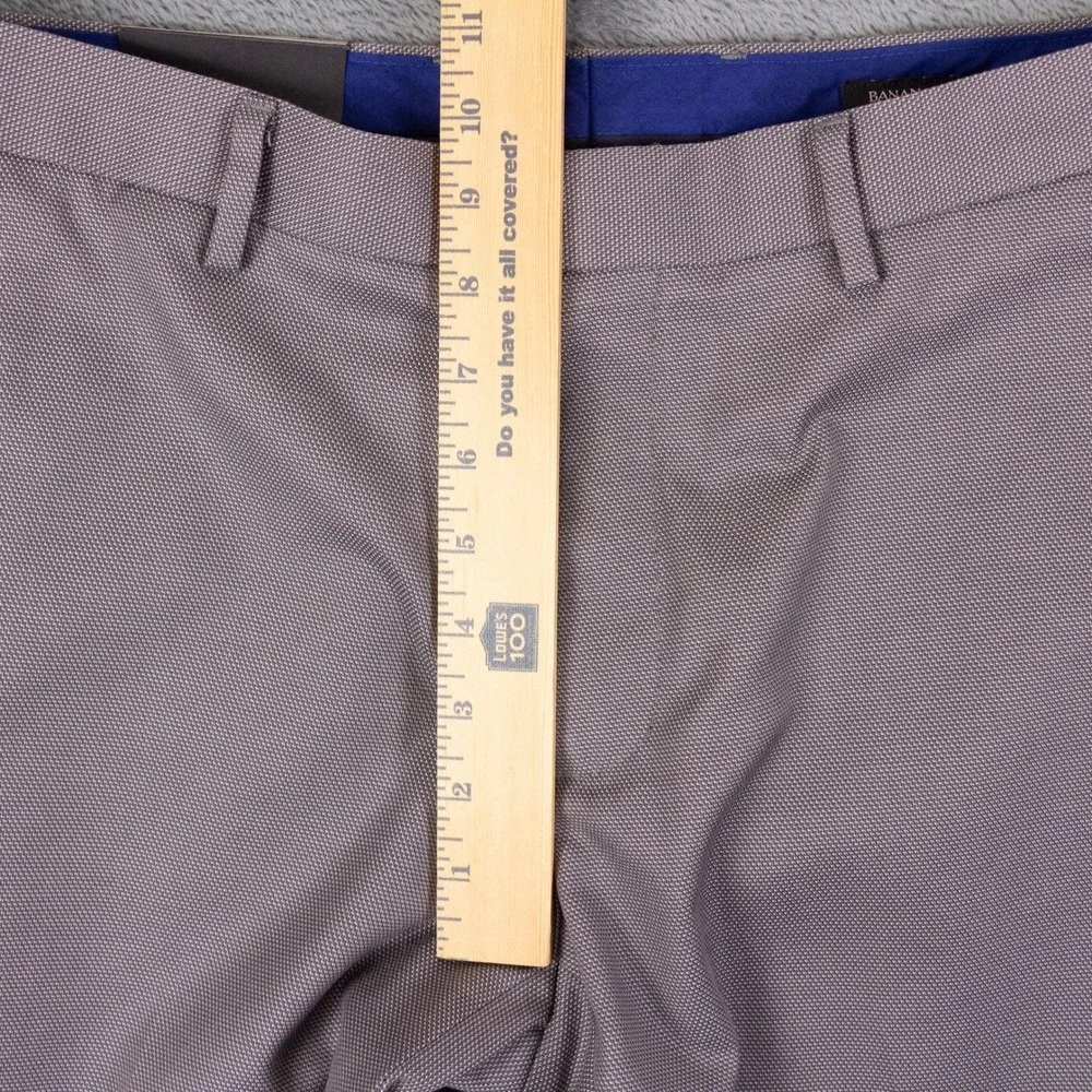 NWT Banana Republic Dress Pants Tailored Slim Fit Mens 30x30 Gray Cotton